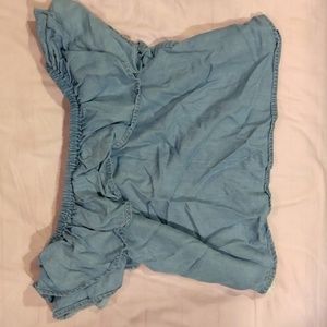 Denim style off the shoulder top F21